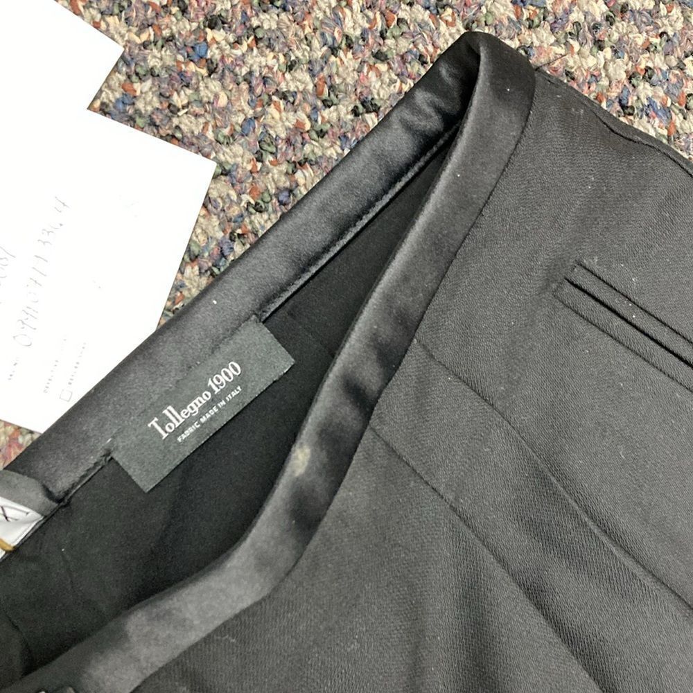 J.Crew Collection pleated wide-leg tuxedo pant in Italian wool - Picture 7 of 10